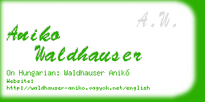 aniko waldhauser business card