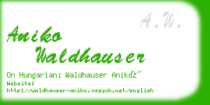 aniko waldhauser business card